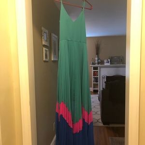 ASOS Green with Chevron maxi dress